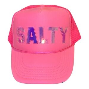 ⛱️Custom Made SALTY Hot Pink Trucker Hat🏝️